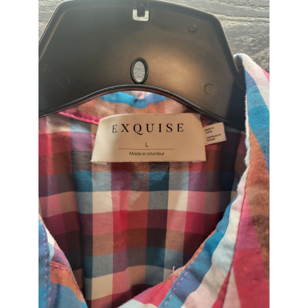 Exquise Anthropologie Midi Dress Raspberry Tobie Button Front Shirt Large - Picture 3 of 4